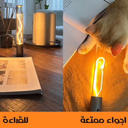 مصباح بحبل مضيء متغيير التشكيل وقابل للتعليق شحن RECHARGEABLE LAMP WALL LIGHT