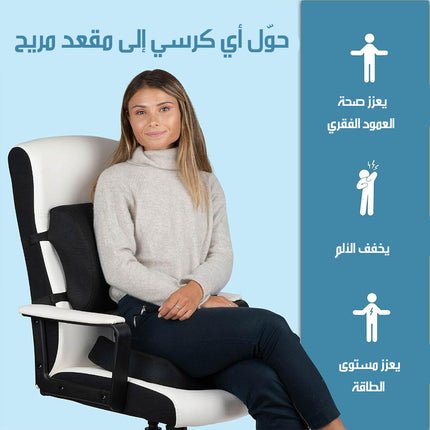 وسادة مقعد و وسادة ظهر لجلوس صحي SEAT AND BACK CUSHION FOR HEALTHY SITTING