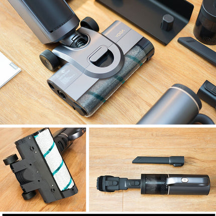 مكنسة ذكية لاسلكية لتنظيف وشفط مياه الارضيات مع كشاف ليزر و تجفيف بالهواء الساخن VACUUM CLEANER AND WATER SUCTION 2x1 Lenovo