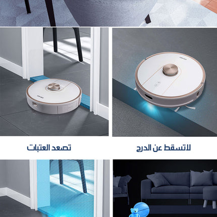 مكنسة روبوت بقاعدة للشحن و التنظيف الذاتي Smart Robot Vacuum Cleaner(omid I8pro)