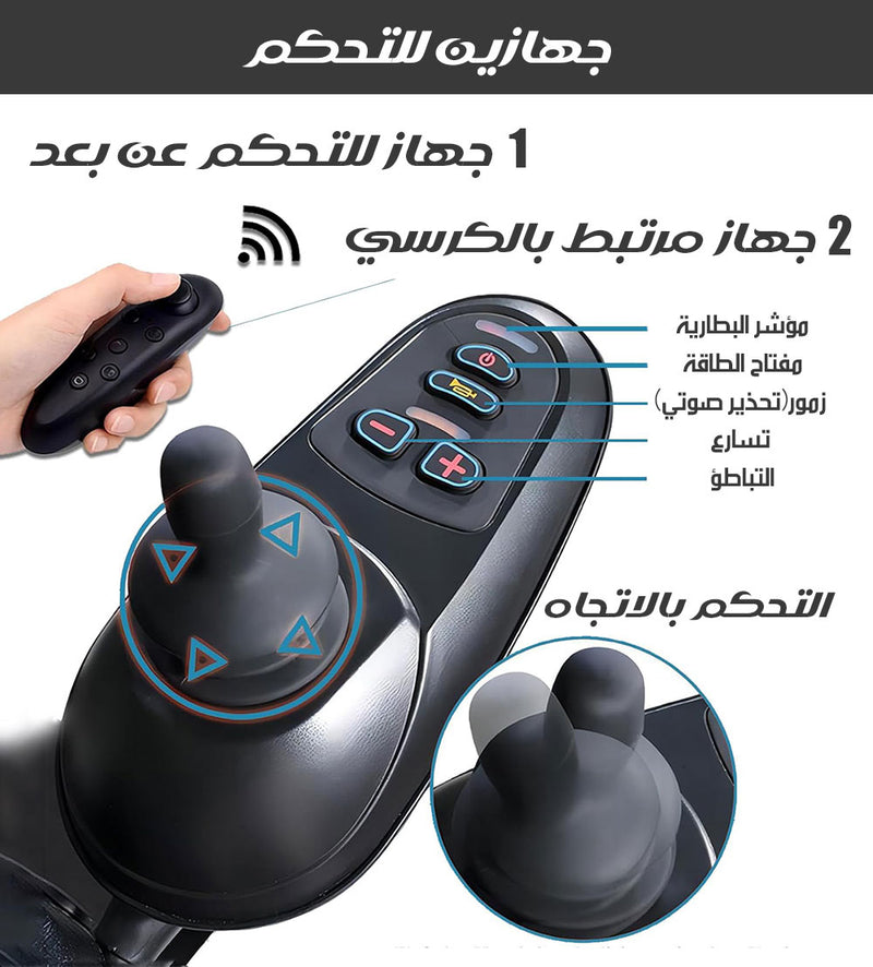 كرسي كهربائي متحرك اوتوماتيكي الطي Foldable Electric Wheelchair