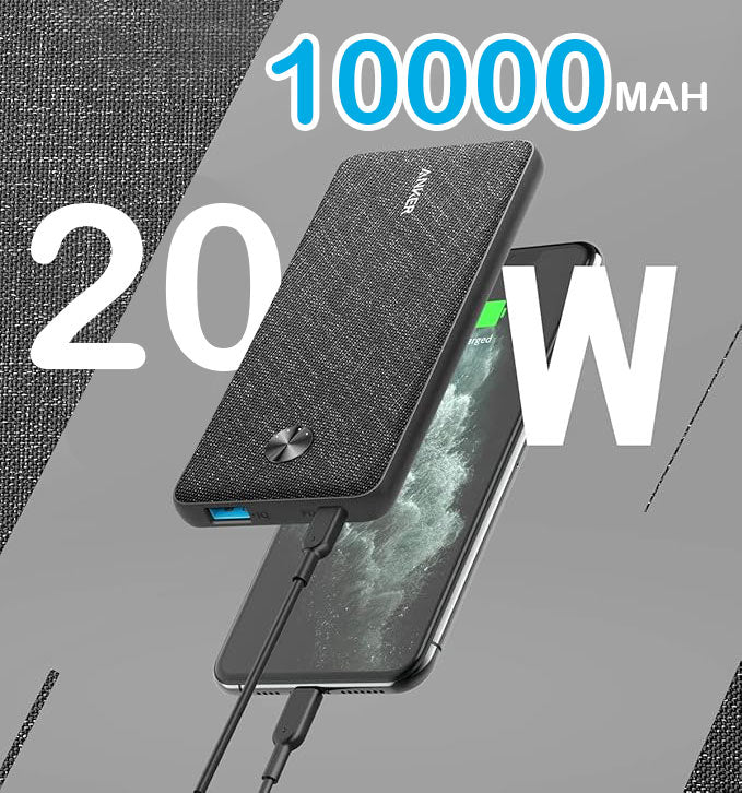 بور بانك من انكر بسعة عالية fast Power bank 20000 PD