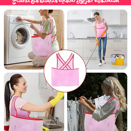 بديل سلة الغسيل مريول بجيب كبير جدا APRON WITH LARGE POCKET