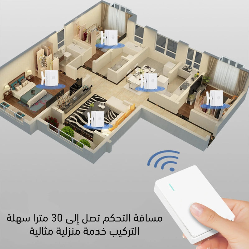 مفتاح إضاءة لاسلكي للتحكم عن بعد Ready Stock Wiring-Free Remote Control Automatic Switching Cont