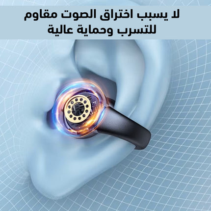 سماعات أذن لاسلكية مزودة بمشبك أذن وتوصيل عظمي Bone Conduction Bluetooth Earphone Earring Wireless Ear Clip He