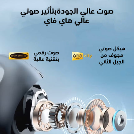 سماعات أذن لاسلكية مزودة بمشبك أذن وتوصيل عظمي Bone Conduction Bluetooth Earphone Earring Wireless Ear Clip He