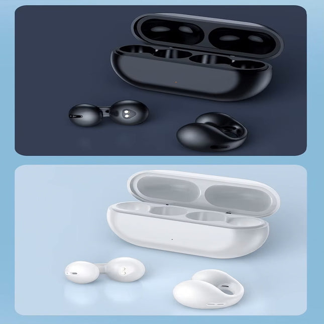 سماعات أذن لاسلكية مزودة بمشبك أذن وتوصيل عظمي Bone Conduction Bluetooth Earphone Earring Wireless Ear Clip He