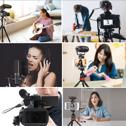 ترايبود الموبايل الثلاثي بمشبك موبايل ومايكرفون تسجيل Boya Universal Smartphone Video Kit BY-VG330
