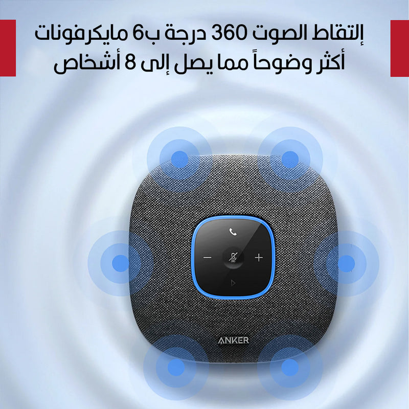 مكبر صوت مزود بـ 6 ميكروفونات Anker PowerConf Speakerphone S3