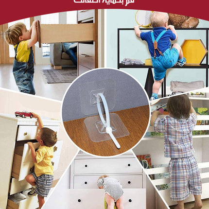 علاقة أثاث لاصقة مضادة للانقلاب Anti-Tip Furniture Hanger