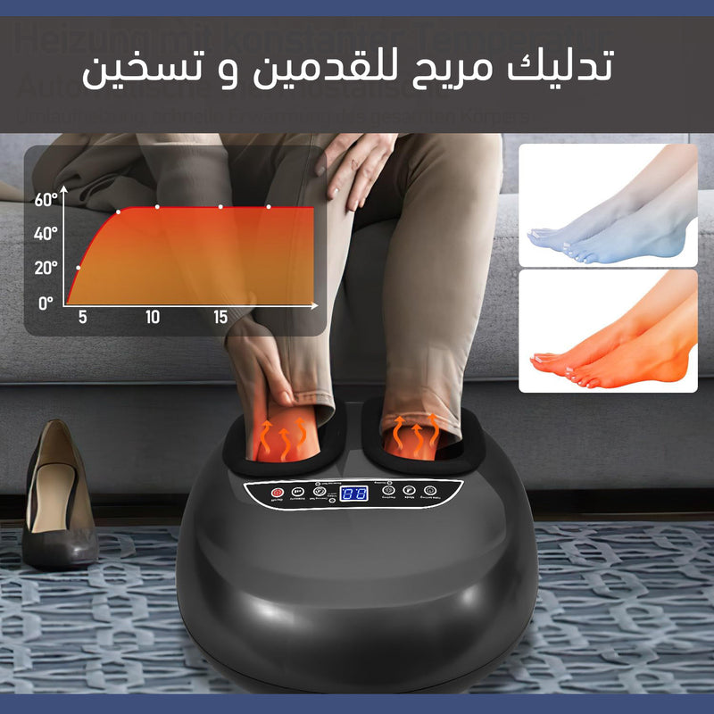 جهاز تدليك القدم الكهربائي بالتسخين والانسجة العميقة Electric Foot Massagers With Heated