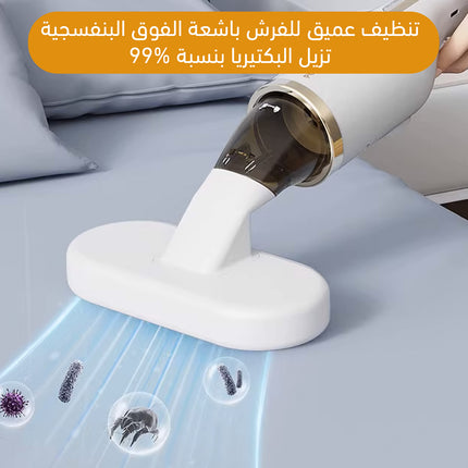 مكنسة محمولة باليد لإزالة العث قابلة لإعادة الشحن Household car vacuum cleaner large suction mite removal