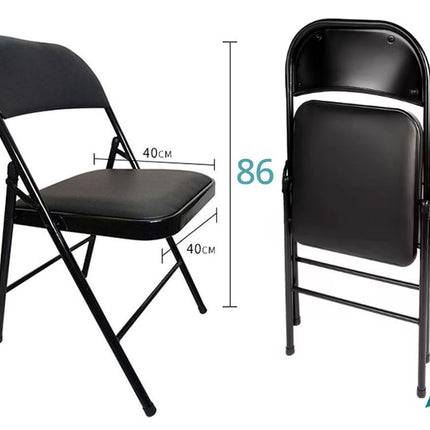 كرسي معدني منجد قابل للطي folding metal chair