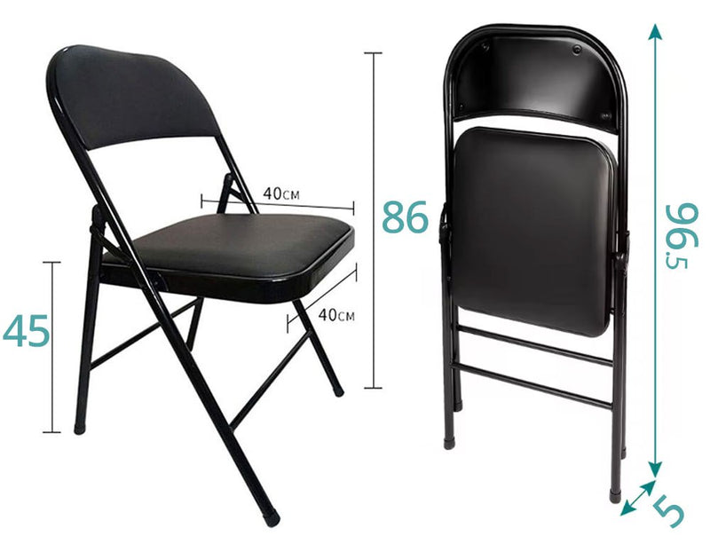 كرسي معدني منجد قابل للطي folding metal chair