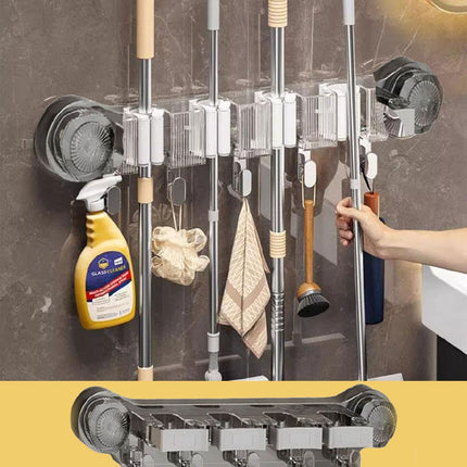 علاقة مكانس و قشاطات 4 فرزات مع 4 علاقاتbroom and mop set