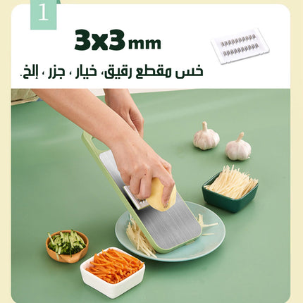 قطاعة ومبشرة ستانلس مع قطعة أمان Stainless Steel Slicer And Grater