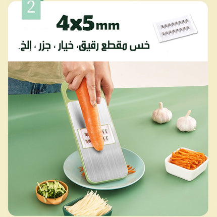 قطاعة ومبشرة ستانلس مع قطعة أمان Stainless Steel Slicer And Grater