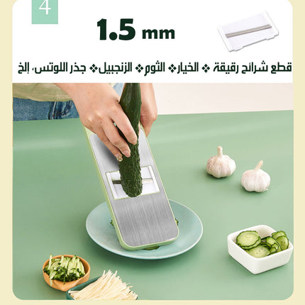 قطاعة ومبشرة ستانلس مع قطعة أمان Stainless Steel Slicer And Grater