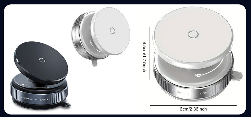 حامل موبايل سوبر مغناطيسي حرالحركة تلتصق بسحب الهواء Vacuum Suction Magnetic Bracket