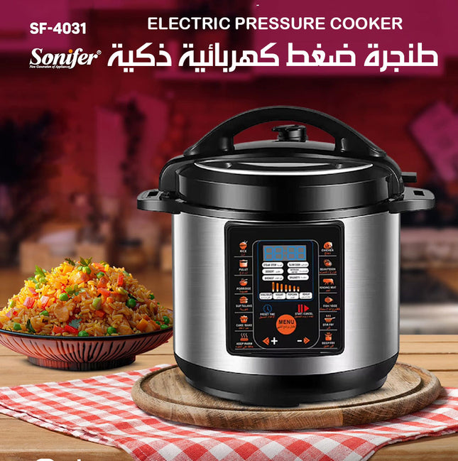 طنجرة ضغط كهربائية ذكية 6 لتر sonifer eLECTRIC PRESSURE COOKER sf-4031