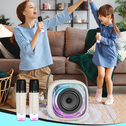 كاريوكي مزدوج بسماعة محمولة بلوتوث Dual microphone wireless duet