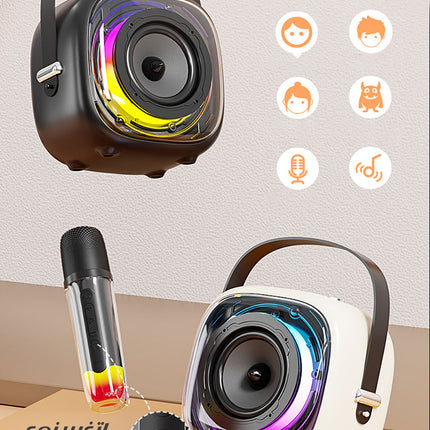 كاريوكي مزدوج بسماعة محمولة بلوتوث Dual microphone wireless duet