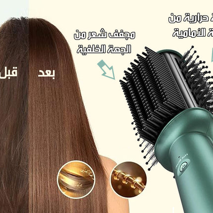 فرشاة حرارية برأس ذو وجهينENZO PROFESSIONAL Hair Styler 2 In1