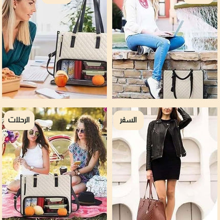حقيبة طبقتين للمواد الغذائية و المقتنيات الشخصية + هدية حقيبة صغيرة 2-in-1 Bag And Lunch Box Combo