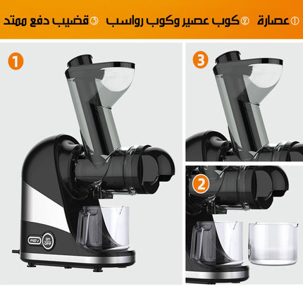 عصارة HALEY الأفقية لعصر الخضار والفواكه الطازجة HY-605 HALEY Horizontal Juicer For Fresh Fruits And Vegetables