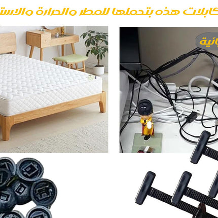 مشبك كوابل مزودة بمسمار و حزقة Nylon Universal Cable Tie Buckle