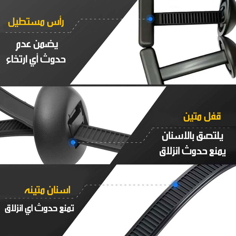 مشبك كوابل مزودة بمسمار و حزقة Nylon Universal Cable Tie Buckle