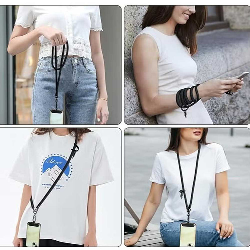 حبل وكابل شحن هاتف نايلون قابل للتعديل والفصل Adjustable And Detachable Nylon Phone Lanyard Data Cable