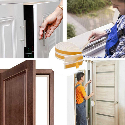 شريط عازل مطاطي ذاتي اللصق للأبواب والنوافذ Self-Adhesive Rubber Seal Strip For Doors And Windows