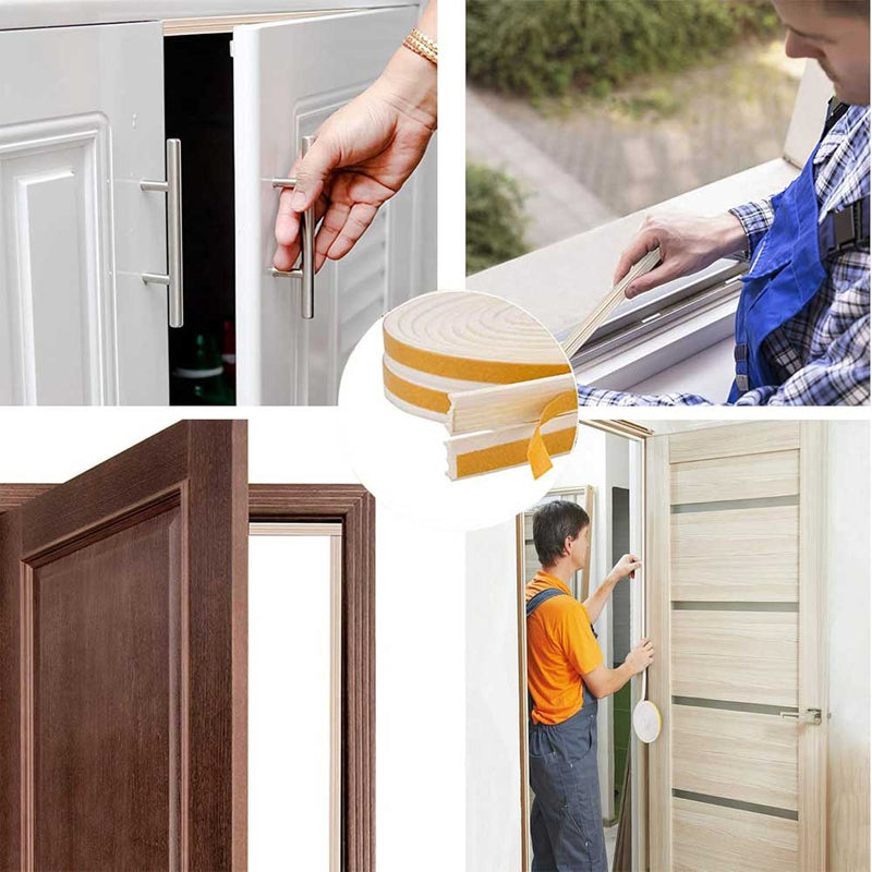 شريط عازل مطاطي ذاتي اللصق للأبواب والنوافذ Self-Adhesive Rubber Seal Strip For Doors And Windows