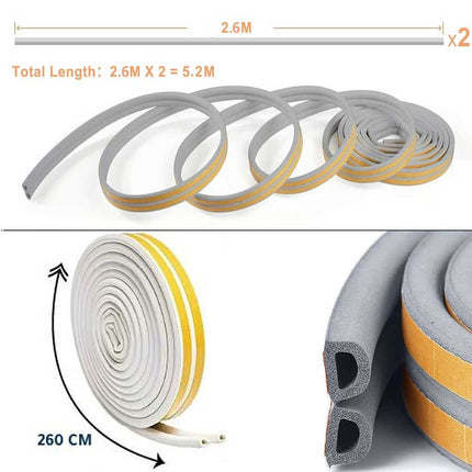 شريط عازل مطاطي ذاتي اللصق للأبواب والنوافذ Self-Adhesive Rubber Seal Strip For Doors And Windows