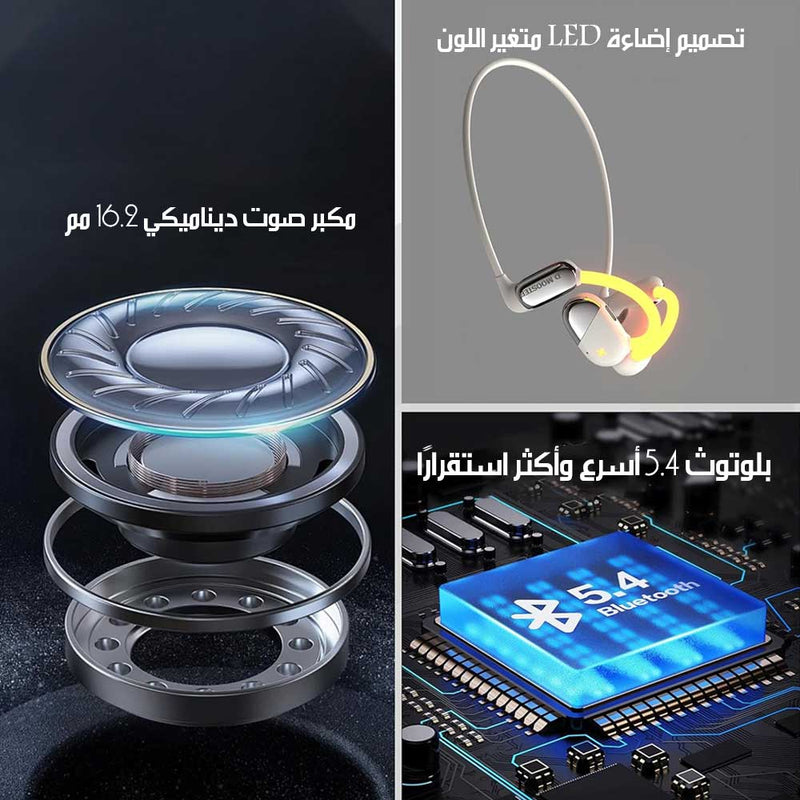 سماعات رياضية لاسلكية بتقنية عزل الضوضاء Mini OWS Bluetooth Wireless Sports Earphones With Noise Cancelling
