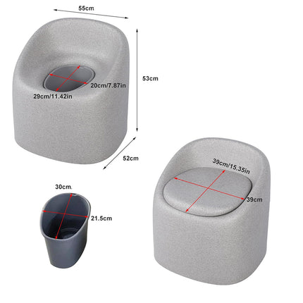 2X1 كرسي و مرحاض لكبار السن Chair And Toilet