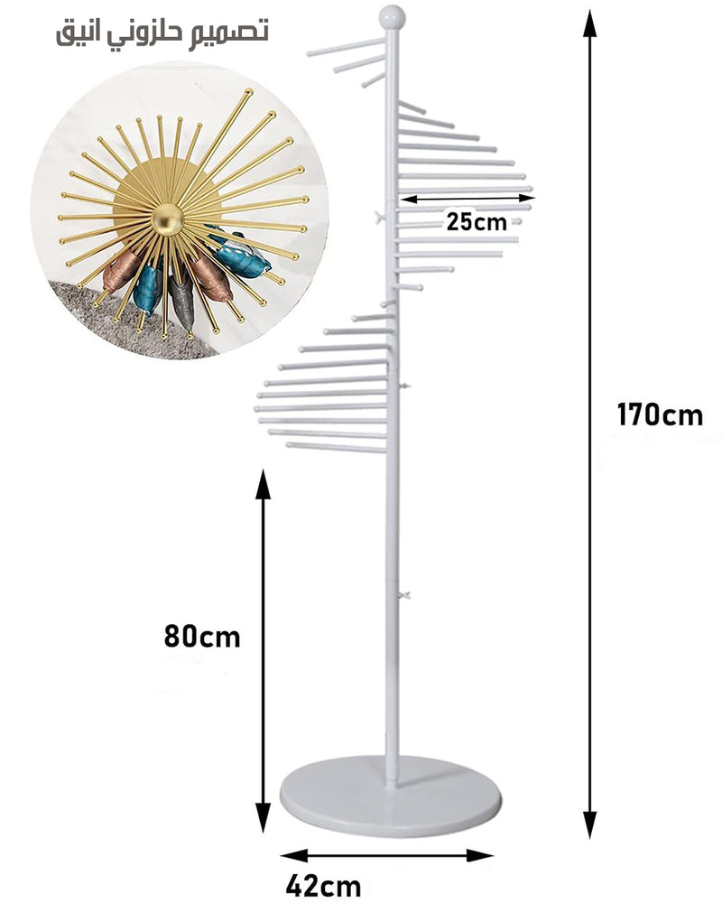 منظم للحجابات عامودي متعددة الاستخدام Freestanding Scarf Organizer