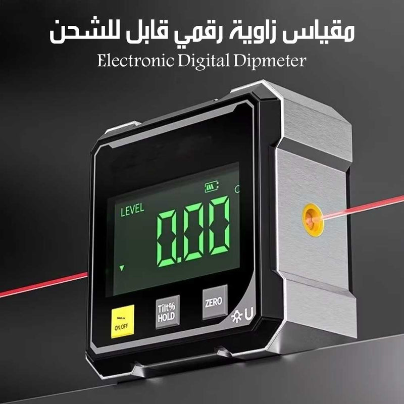 مقياس زاوية رقمي قابل للشحن Electronic Digital Dipmeter