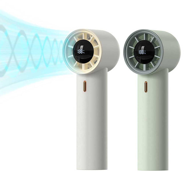 مروحة يدوية عالية السرعة بشاشة رقمية ذكية High-Speed Handheld Fan With Smart Digital Display