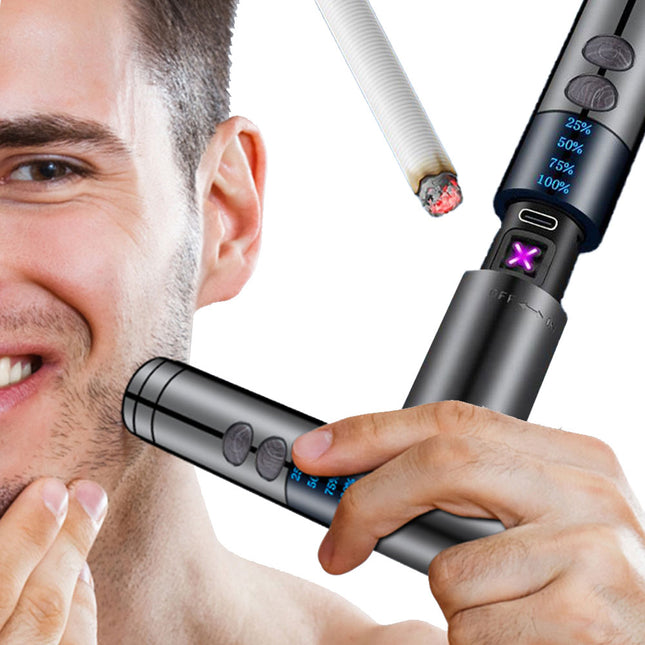 2x1 ماكينة حلاقة وولاعة ولاعة بلازما مقاومة للرياح razor and lighterGV-HZ003