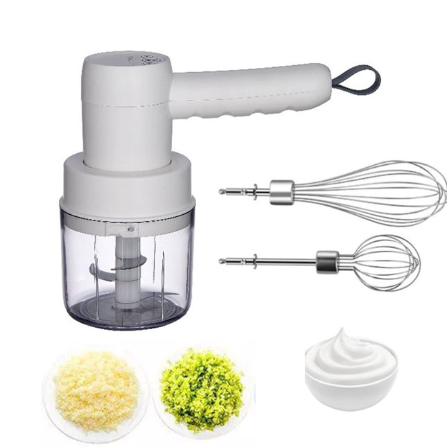 خفاقة كريمة وبيض ومفرمة ثوم شحن  2 في 1  WIRLESS MULTI-FUNCTION COOKING MACHINE