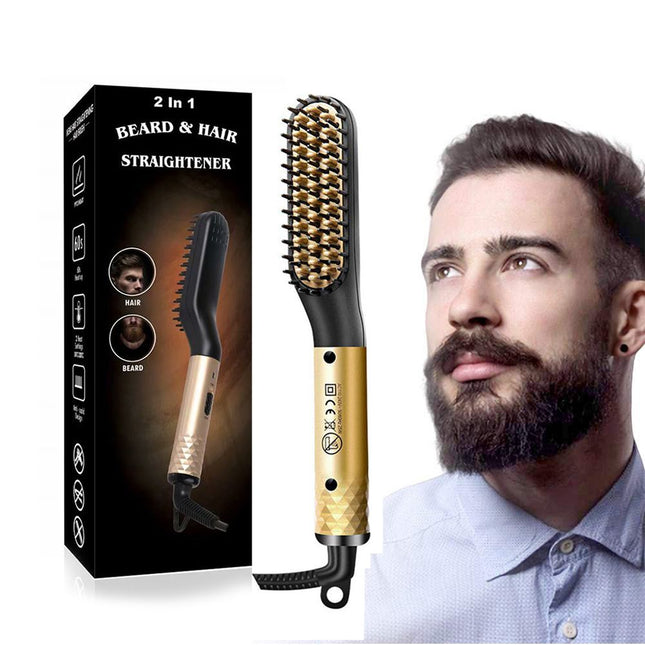 مشط الشعر واللحية للرجال Beard Straightener Hair Straightener For Men