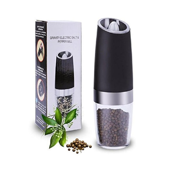 مطحنة الملح والفلفل العصرية تعمل على البطاريات  Gravity electric salt & pepper grinder