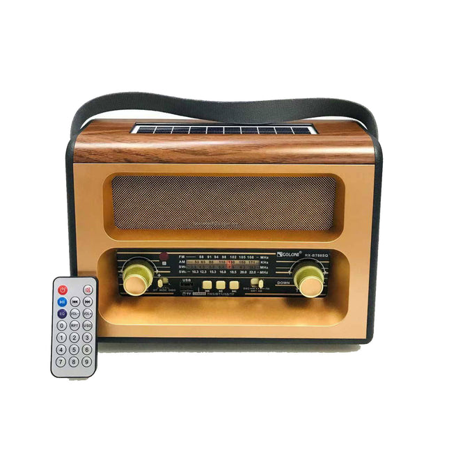 راديو كلاسيك كهربائي أو بالطاقة الشمسية RX-BT89 Am Fm Radio Vintage Retro