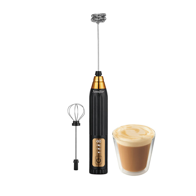 صانعة رغوة الحليب وخفاقة البيض تعمل بالشحن sonifer Stainless Steel Coffee Foam Maker Rechargeable SF-8154