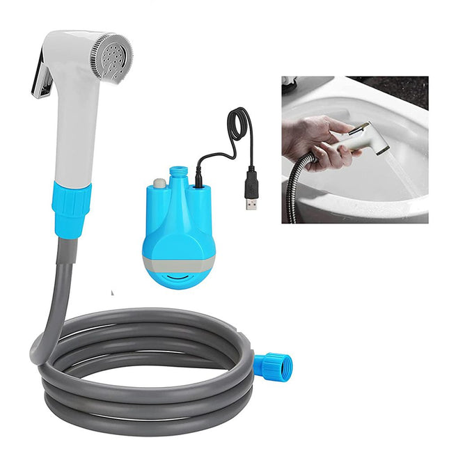 شطاف مسافر ودش يعمل بالشحن  مع حوض للماء Rechargable Camping Shower