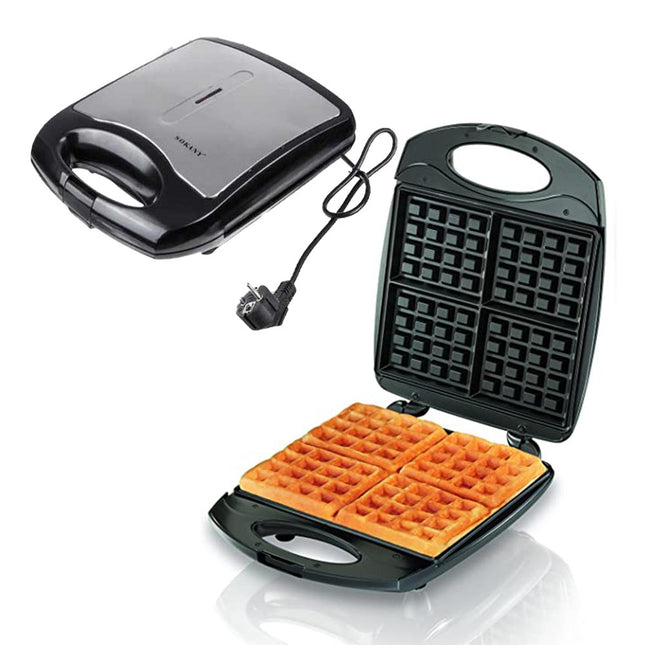 ماكينة صنع الوافل المنزلية 4 قطع  sokany 4 slice waffle machine