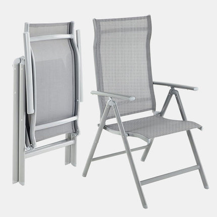 كرسي حدائق ألومنيوم قابل للطي والتعديلFOLDABLE GARDEN CHAIR
