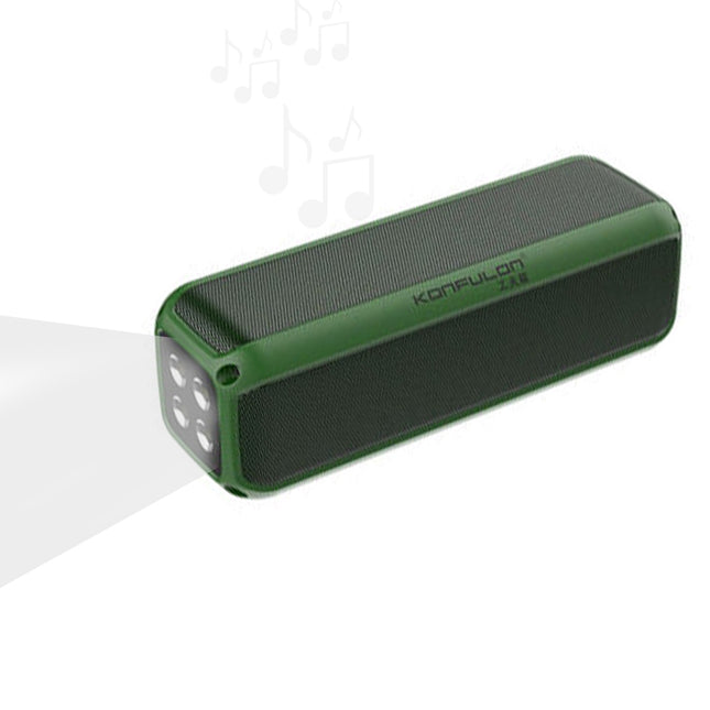 سماعة سبيكر بلوتوث مع لوكس ليد وباوربانك konfulon Outdoor Waterproof Bluetooth Speaker Wireless f6
